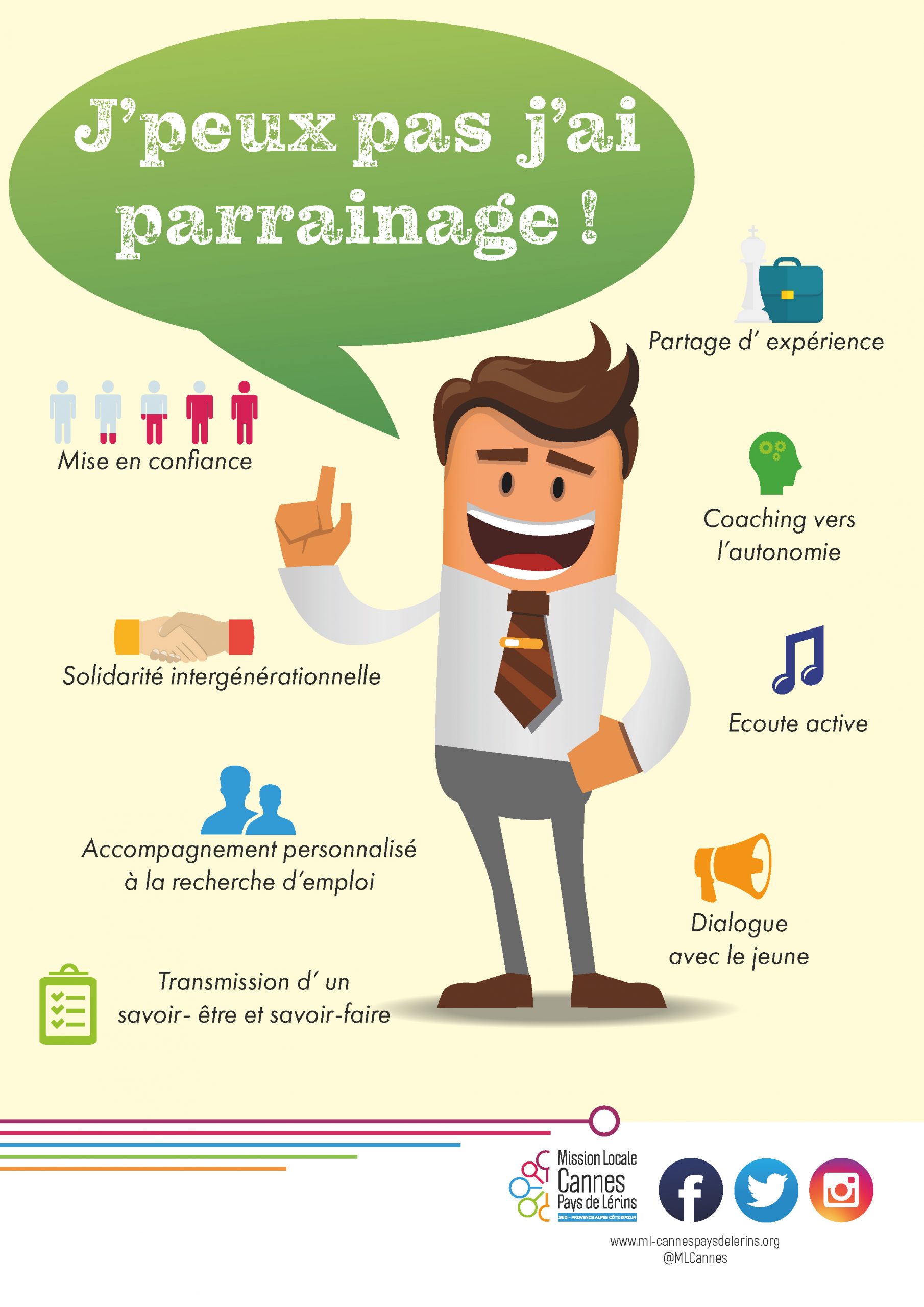 Engagezvous à nos côtés, parrainez un jeune Mission Locale Cannes Pays de Lerins